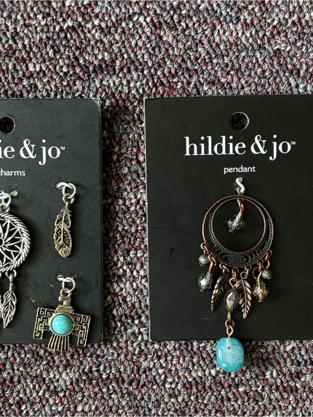 hildie & jo Costume Jewelry Set of 5 Charms and one Pendant